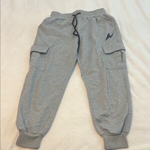 Gray Jogger Pants with Logo